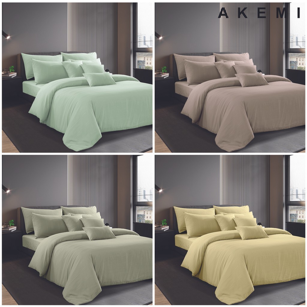 Bộ ga kèm Vỏ chăn Akemi Tencel Touch Clarity Dallon, gồm 6 món (King/Queen)