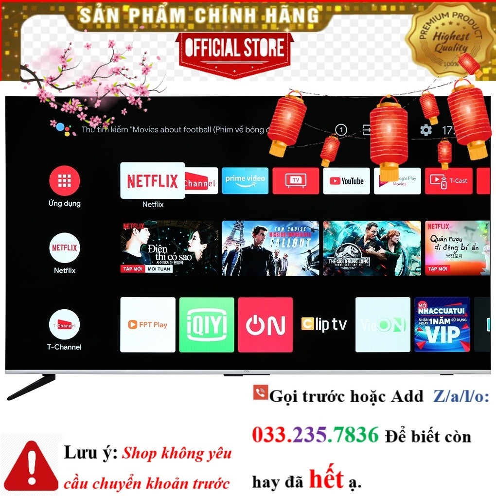 Android Tivi TCL 65P737 4K 65 inch <NEw<