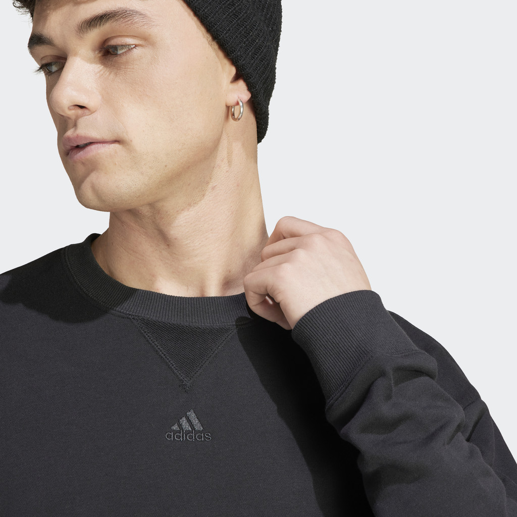 adidas Phong cách sống Áo Sweatshirt Vải Thun Da Cá ALL SZN Nam Đen IC9807