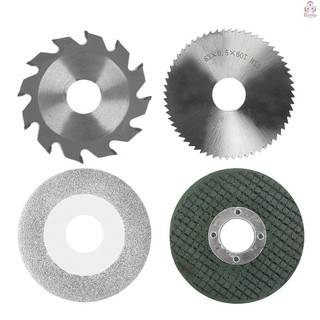 Bộ lưỡi cưa xích 4 chiếc có đường kính 2,5in lưỡi cưa nhựa 63mm & đường kính 60mm lưỡi cưa emery & đường kính 2,5 inch lưỡi cưa hss 63mm & đường kính 2,5 inch máy cưa hợp kim 63mm b