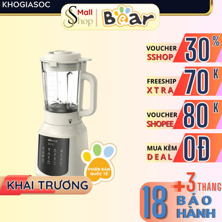 Máy xay sữa hạt đa năng 1.5l bear chính hãng 1200w chống tràn, tự động vệ sinh pbj-c16q8 - sshop official