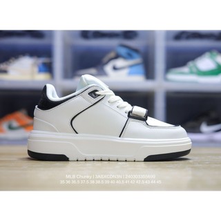 COD  GIÀY MLB CHUNKY LINER STRAP MONO Xám Trắng Chuẩn AUTH Bao Check /