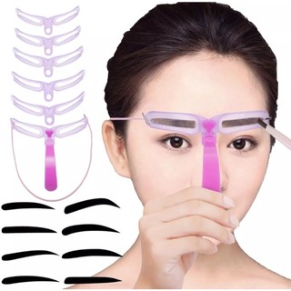 Combo 8 khuôn kẻ chân mày Magic Lady - Khuôn kẻ chân mày đẹp, lông mày ngang, cách vẽ lông mày đẹp GL602
