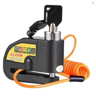 Khóa đĩa có báo động Khóa phanh đĩa Khóa báo động xe máy Khóa đĩa bánh xe an ninh chống trộm Báo động 110dB Hoạt động bằng pin chống nước với khóa phanh đĩa Cáp nhắc nhở 2 phím