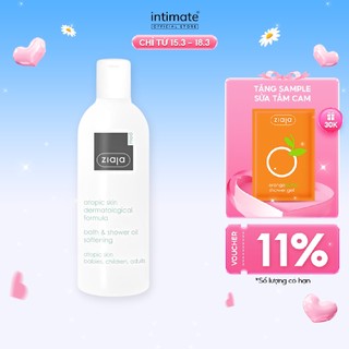 Dầu Tắm Dưỡng Ẩm Ziaja Med Atopic Skin Dermatological Formula Giúp Làm Sạch Và Mềm Mịn Da 270ml