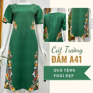 Đầm trung niên nữ sang trọng mặc hè quà tặng bà, tặng mẹ A41 - Thời trang Cát Tường