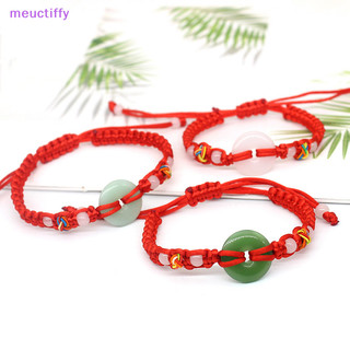 Meuctiffy Handmade May Mắn Nút Dây Đỏ Bện Vòng Tay Vintage Giả Phật Cầu Nguyện Vòng Tay Trang Sức VM