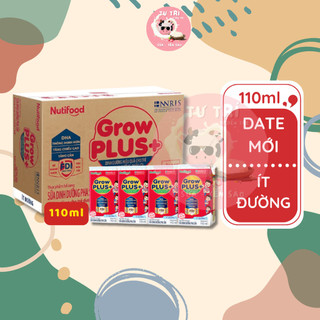 Sữa Growplus đỏ Ít Đường Nutifood 110ml thùng 48 hộp. Date luôn mới