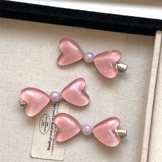 1 cái kẹp tóc nơ nữ jelly heart kẹp tóc