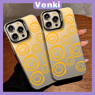 VENKI - Dành cho iPhone 15 Pro Max iPhone 11 Ốp lưng sang trọng IMD Mạ Tia laze Khung TPU mềm Bảng cứng Máy ảnh mát mẻ mặt cười dễ thương Tương thích với iPhone 14 13 12 11 Pro max Plus XR XS