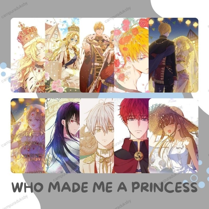 CARD GLOSSY ⭐️ Photocard Who Made Me A Princess - Manhwa Card - Cán Màng Bóng Chống Xước - Card Bo G
