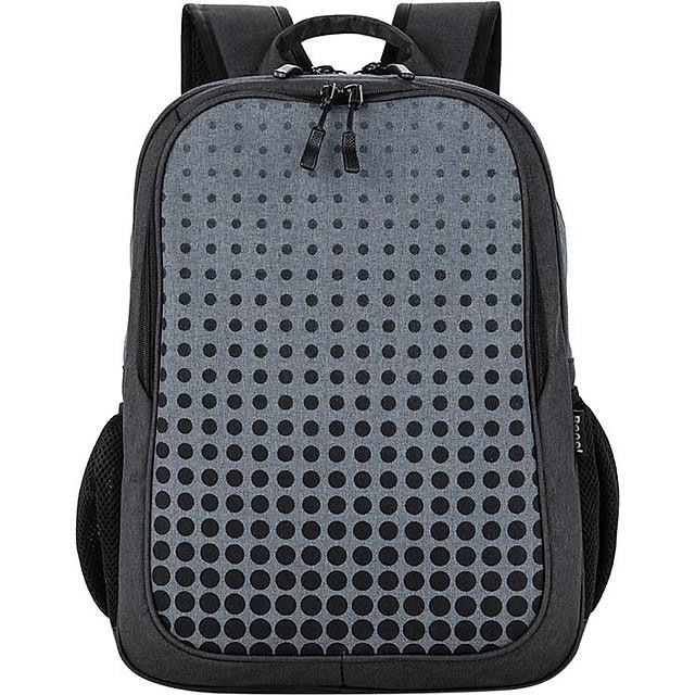 Balo Ronal BL87 In Tròn Wash (42 x 32 cm) - Đen Phối Xám