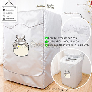 Vỏ Bọc máy giặt áo trùm máy giặt cửa ngang cửa trên vải bạt cao cấp loại dày đẹp họa tiết Toroto Grand Haven