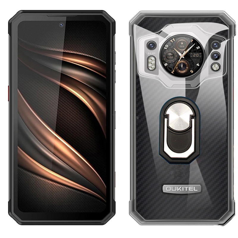 Oukitel WP21 WP22 WP23 Ốp Điện Thoại TPU Silicon Mềm Vỏ Điện Thoại Từ Tính Giá Đỡ Nhẫn Giá Đỡ Vỏ Thờ