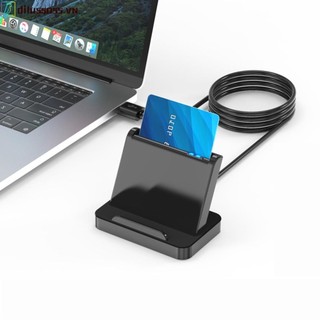 [Dilussoss.vn] SCR816 USB Smart ID IC SIM CAC Card Reader cho Windows 10 8 7 Max OS Linux