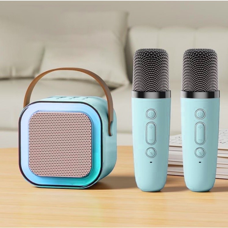 [HN]Loa bluetooth mini hát karaoke k12 tặng kèm 2 mic,có thể thay đổi giọng(BẢO HÀNH 6 THÁNG]