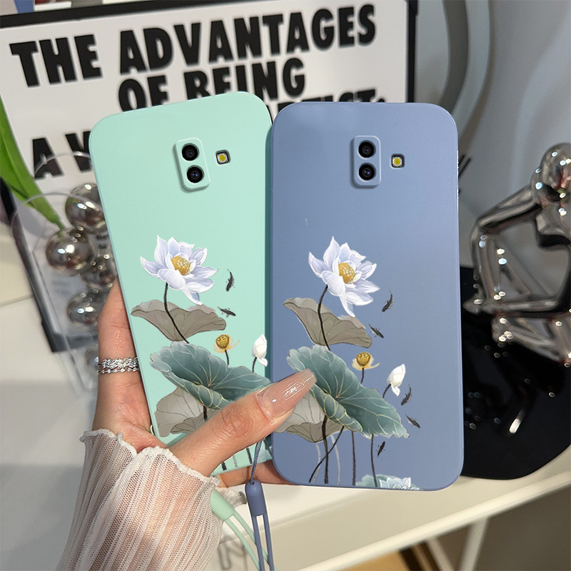 Ốp lưng Samsung J6 plus J6 J7 prime J7 pro J730 Ốp Điện thoại trường hợp thẳng cạnh mới TPU sốc hấp 