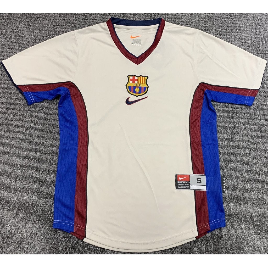 [Retro AAA +] Áo bóng đá sân khách Barcelona 1998-99 'có thể tùy chỉnh '
