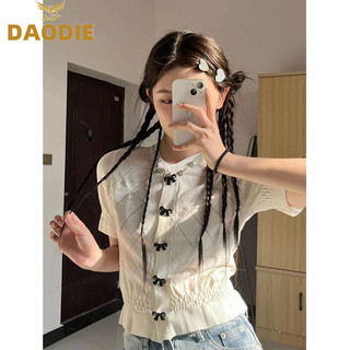 DAODIE áo phông áo thun nữ croptop baby tee Comfortable phổ biến Casual Phong cách WMY2440017 14Z240401