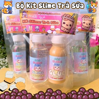[Hot Trend] Bộ Kit làm Slime Trà Sữa Chân Trâu - Kit làm Slime Cơ Bản Kèm Charm (Có Bán Sỉ) D&B Slime