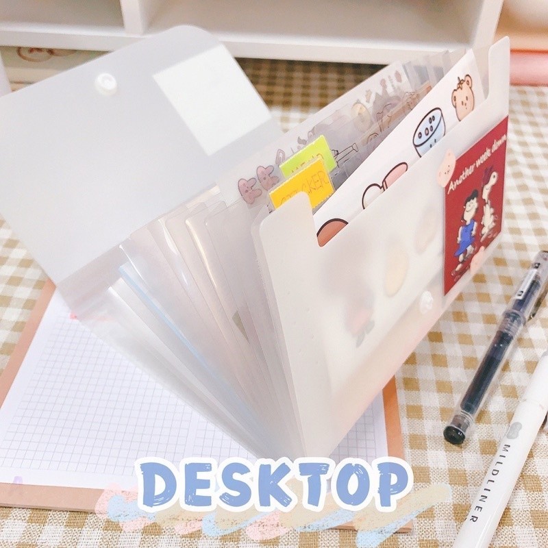 File Đựng Tài Liệu A6, túi đựng sticker nhiều ngăn, File đựng sticker namnhoshop