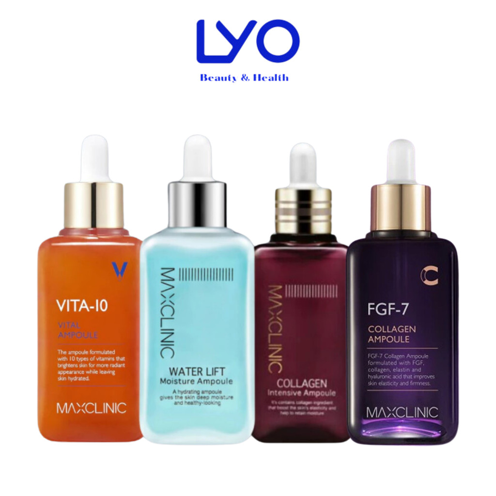 Tinh Chất Serum MaxClinic Dưỡng Da Căng Bóng & Trắng Sáng, Mờ Thâm Nám, Đẩy Lùi Lão Hóa, Cấp Ẩm Tức Thì Hàn Quốc 100ml