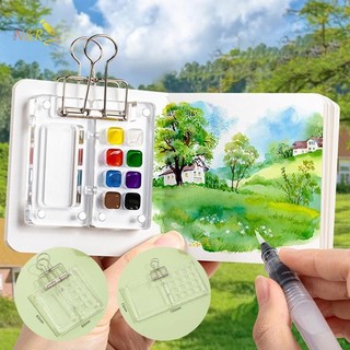 N & R 8 / 15 Lưới Acrylic Mini Màu Nước Bảng Di Động Hộp Sơn Du Lịch Tranh Màu Nước Khay Sơn Nghệ Thuật Tiếp Liệu Mới