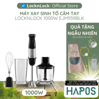 Máy xay sinh tố LocknLock cầm tay 1000W Speed Hand Blender EJM559BLK 500ml 600ml - Chính Hãng - HAPOS KIDS