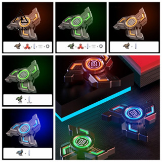 Đồ chơi Spinner Fidget thông minh SKJK Mini, Con quay hồi chuyển đầu ngón tay phát sáng trong bóng tối, Giảm áp suất Xoay phát sáng Quà tặng Giáng sinh bằng kim loại