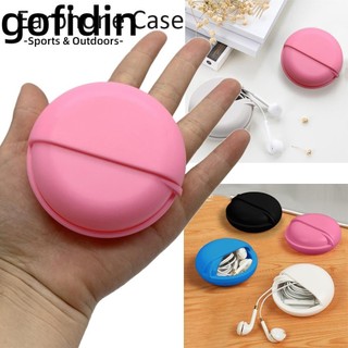 gofidin Đựng Tai Nghe/ Cáp Sạc Bằng ABS Cứng Hình Tròn Nhiều Màu Sắc Đa Năng Tiện Dụng