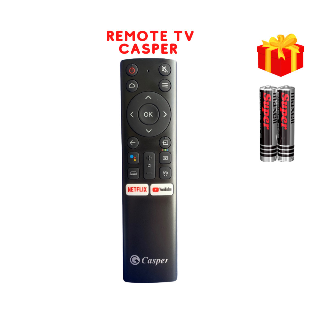 Remote điều khiển tivi Casper Mã 02 giọng nói, Remote tivi casper - Tặng kèm pin - GDCT
