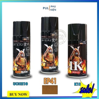 Combo 3 chai sơn samurai màu đồng gồm ep41 - uch210 - k1k - giấy nhám p800