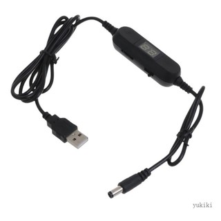 Kiki usb sang 5 5x2 1mm 1 3v-12v cáp nguồn có thể điều chỉnh thay pin aa + aaa lr20 9v