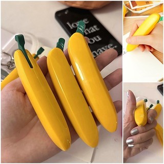 Trái Cây Bút Bi Hình Chuối Bút Gel Màu Vàng Dễ Thương Viết Văn Phòng Phẩm Tiếp Liệu