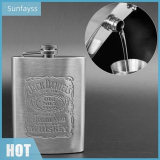 8oz Tiếng Anh Chữ Inox Rượu Whisky Chai Hip Flask Flagon