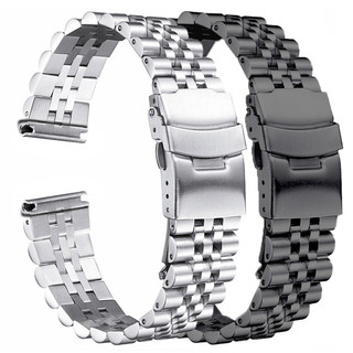 Dây thép không gỉ 20mm 22mm cho dây đeo đồng hồ Seiko cho Samsung Galaxy Watch 3 Vòng đeo tay Dây đeo thay thế đa năng Dây đeo cổ tay