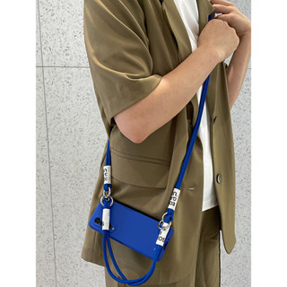 Ốp điện thoại Samsung Galaxy Z Fold 6 5 4 3 5G Thời trang dễ thương Klein Blue Matte Skin Vỏ điện thoại có dây đeo tay ngắn dài