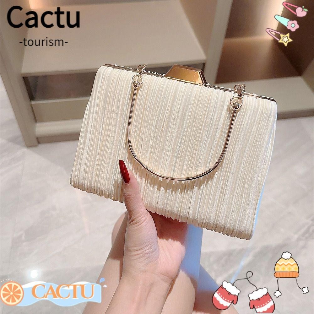 Túi dạ hội CACTU, Túi đeo vai dây chuyền lụa sáng, Ví thời trang Tiệc cưới