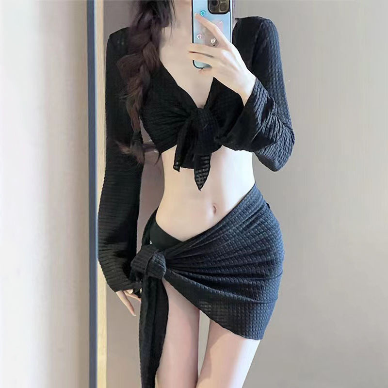 🌸Bikini🌸 COD Đồ Bơi Nữ 2024 Bộ Bốn Mảnh Cao Cấp Trắng Gợi Cảm Chia Kỳ Nghỉ Đồ Bơi | BigBuy360 - bigbuy360.vn