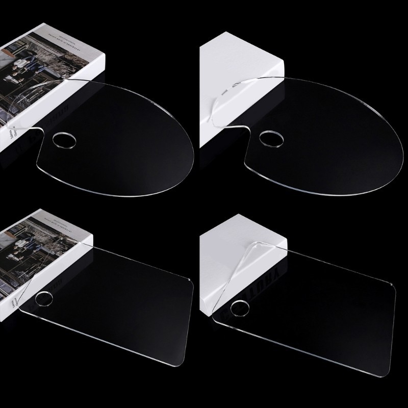 LI Clear Acrylic Paint Palette Acrylic Artist Paint Palette Hình Bầu Dục Palette Hình Vuông Bảng Cho