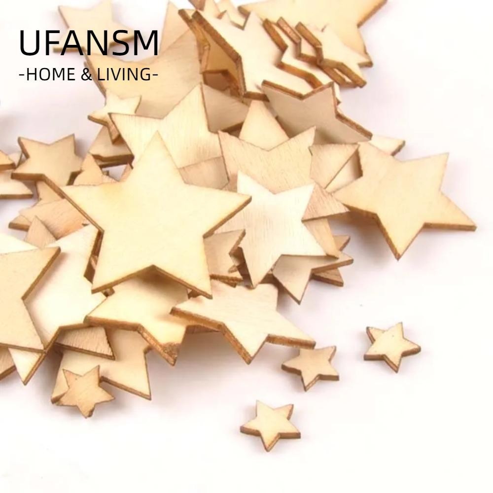 UFANSM 50 / 100 Chiếc Lát Gỗ Hỗn Hợp, Thủ Công Bằng Gỗ Trang Trí Nhà N