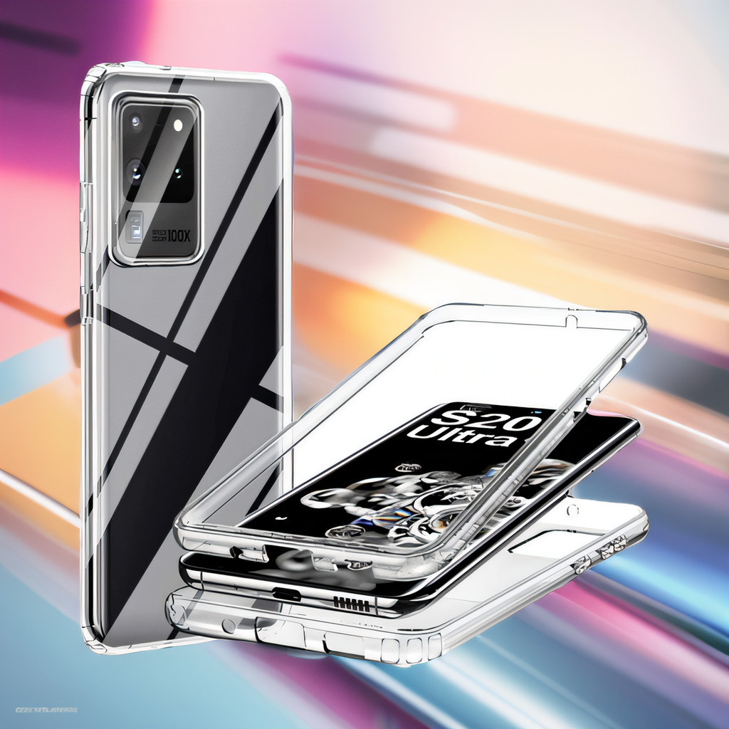 360° Full Cover Clear Case Hybrid Silicone Hard Cover Cho Samsung Galaxy S24 Ultra S23 S22 S21 S20 F