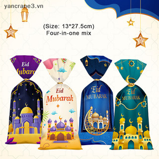 {Yan3} 50 Túi Quà Eid Mubarak Túi Kẹo Bánh Quy Nhựa Ramadan Kareem Decor 2024 Hồi Giáo Hồi Giáo Eid Al-fitr Dự Tiệc Cung Cấp {yancrane3.vn}