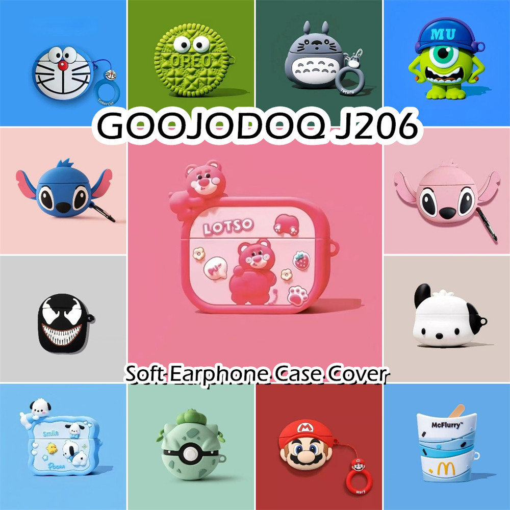 [Giảm giá hấp dẫn] Cho GOOJODOQ J206 ốp tai ng Case Vỏ Bảo Vệ Hộp Sạc Tai Nghe Mô hình hoạt hình thí