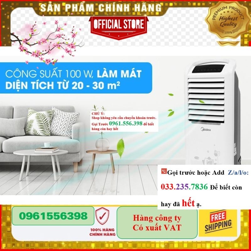<Sale> [Chính hãng] Quạt điều hòa Midea AC200-19WV( hàng trưng bày)