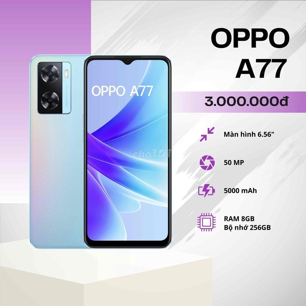 rẻ vô địch Oppo A77 mới 5G 2sim ram 8+3G rom 256G máy Chính Hãng, Bảo hành 12 tháng | BigBuy360 - bigbuy360.vn