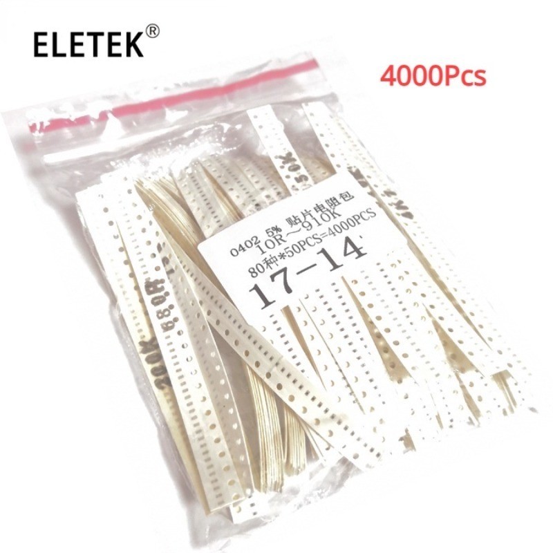 Set 4000 Điện Trở 0402 SMD 5% 80 Giá Trị 10ohm-1M Chuyên Dụng