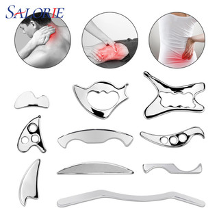 Salorie Guasha Dụng Cụ Massage Thép Không Gỉ Cạo Dụng Cụ Myofascial Giải Phóng Mô Vật Lý Trị Liệu Giảm Đau