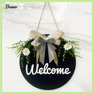 Giá thanh lý!! chào mừng ký vòng hoa gỗ ban mặt dây chuyền lễ phục sinh trang trí cửa nhà treo tường mặt dây chuyền