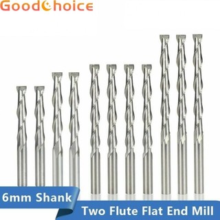 Flat End Mill Wood Carving 6mm Shank Carbide Tool Woodworking Practical